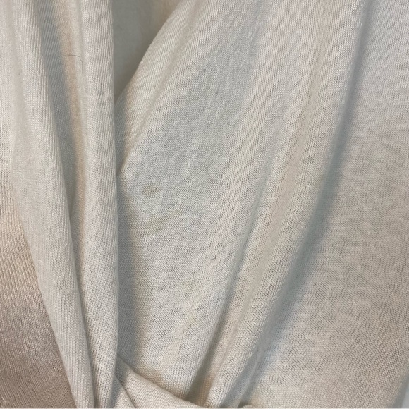 Eileen Fisher | Wool Blend Faux Wrap Front Sweater Cream Size XS - Picture 10 of 10